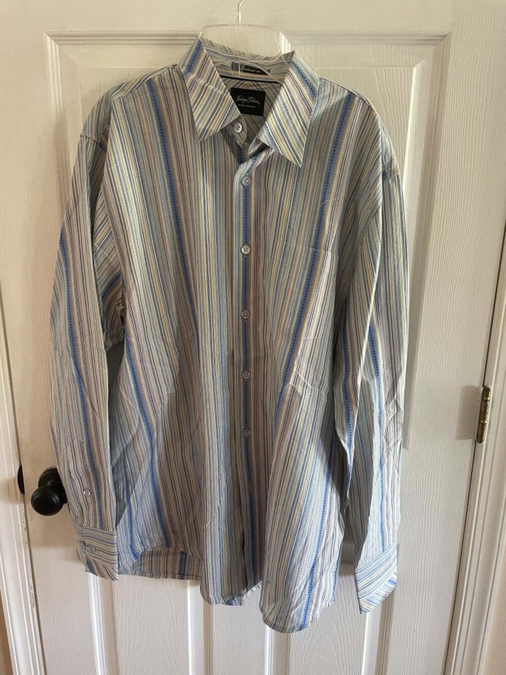Indigo Palms by Tommy Bahama men's striped Dress Shirt L Large NWOT New